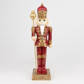 Сувенир Щелкунчик (полирезин), H23x6,5x6,5см, красный в интернет-магазине флористических аксессуаров Азалия Декор