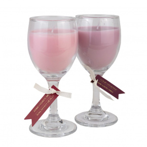 Свеча в бокале ароматическая (стекло), H15,5хD6,5см, в асс., розовый в интернет-магазине флористических аксессуаров Азалия Декор