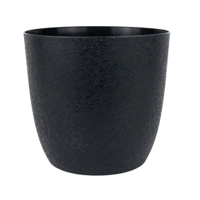 Кашпо Туро ЭКО (пластик), D19xH17,5см, 1,78л, черный в интернет-магазине флористических аксессуаров Азалия Декор