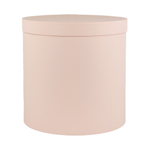 Коробка подарочная круглая, D30xH30 см, бежевый в интернет-магазине флористических аксессуаров Азалия Декор