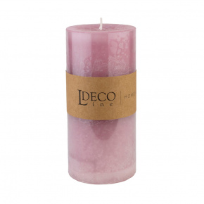 Свеча-столбик с ароматом Белый сад (80 часов), H15xD7см, розовый в интернет-магазине флористических аксессуаров Азалия Декор