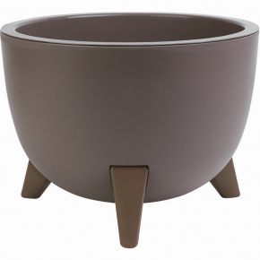Кашпо со вставкой Грация (пластик), D20xH14см, 2л, коричневый в интернет-магазине флористических аксессуаров Азалия Декор