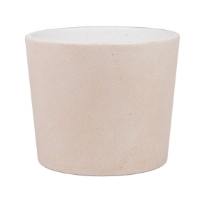 Кашпо Замша (бетон), D14xH13см, 1,4л, белый в интернет-магазине флористических аксессуаров Азалия Декор