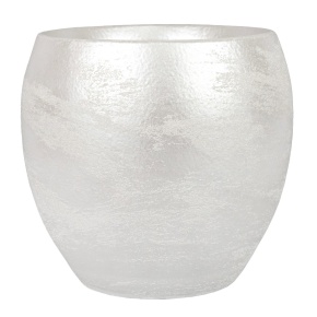 Кашпо Шар (керамика), D21xН23см, серебряный в интернет-магазине флористических аксессуаров Азалия Декор