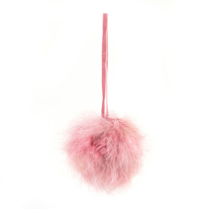 Украшение подвесное Шар, D8см, розовый в интернет-магазине флористических аксессуаров Азалия Декор