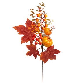 Вставка Осенняя с тыквой, Н36см, оранжевый в интернет-магазине флористических аксессуаров Азалия Декор