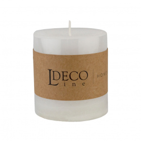 Свеча-столбик с ароматом Хлопок (38 часов), H7,5xD7см, белый в интернет-магазине флористических аксессуаров Азалия Декор