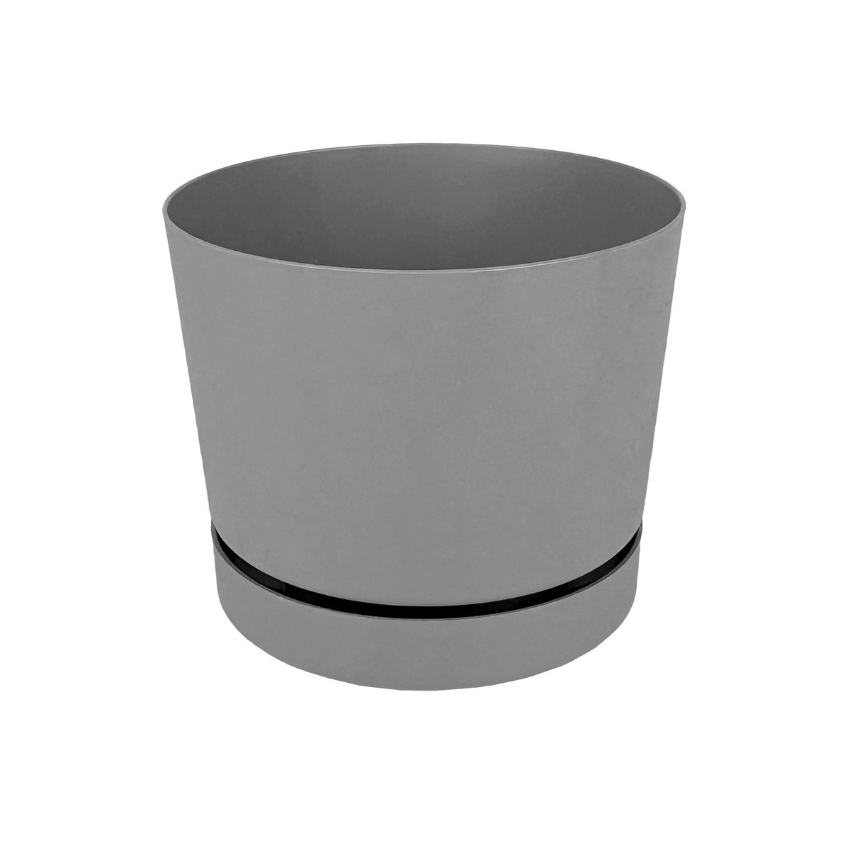 Цв. горшок Тренд (пластик), D12xH11см, 0,8л, серый в интернет-магазине флористических аксессуаров Азалия Декор
