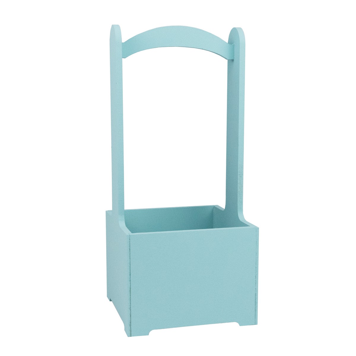 Корзина (дерево), 14х14х30см, серо-голубой в интернет-магазине флористических аксессуаров Азалия Декор