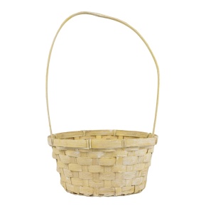 Корзина плетеная (бамбук), 21x16х10хH34см, желтый в интернет-магазине флористических аксессуаров Азалия Декор