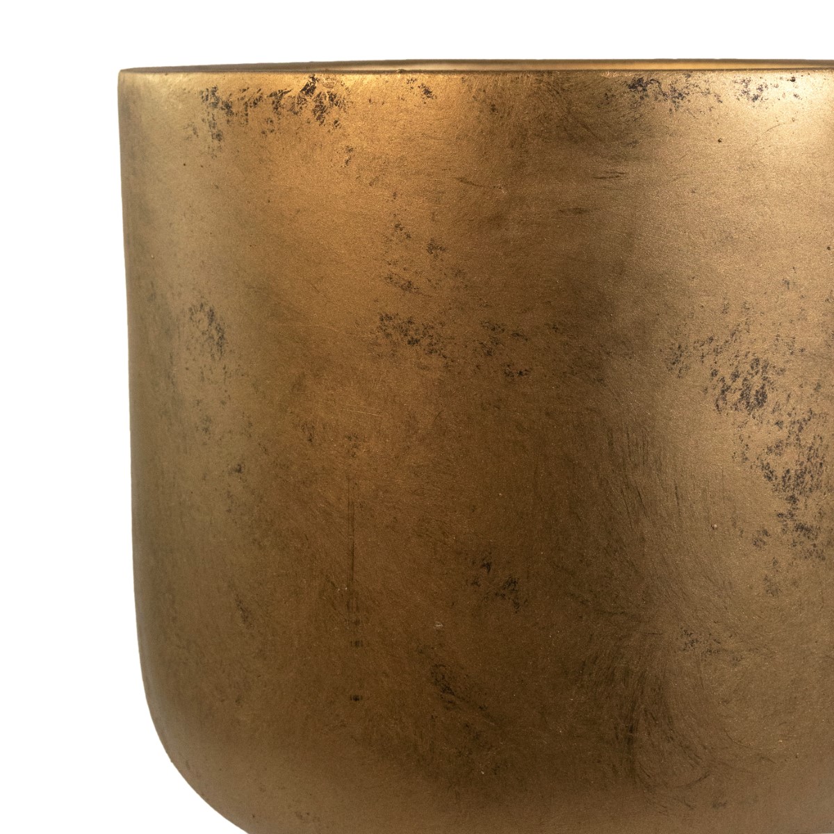 Кашпо на подставке Стоун (файбергласс), D25xH39см, золотой в интернет-магазине флористических аксессуаров Азалия Декор