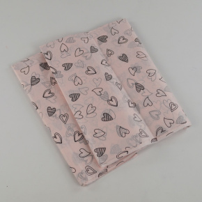 Бумага тишью Сердечки 20г/м2, 10 листов, 50х70см, розовый в интернет-магазине флористических аксессуаров Азалия Декор