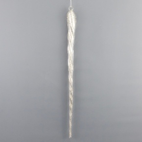 Украшение подвесное Сосулька с глиттером (стекло), 35см, шампань в интернет-магазине флористических аксессуаров Азалия Декор