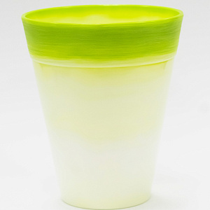 Кашпо (пластик), 1,2л, D13xН15,5см, зеленый в интернет-магазине флористических аксессуаров Азалия Декор