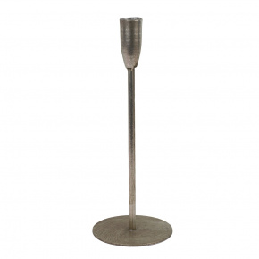 Подсвечник (металл), H26x10см, серебряный в интернет-магазине флористических аксессуаров Азалия Декор