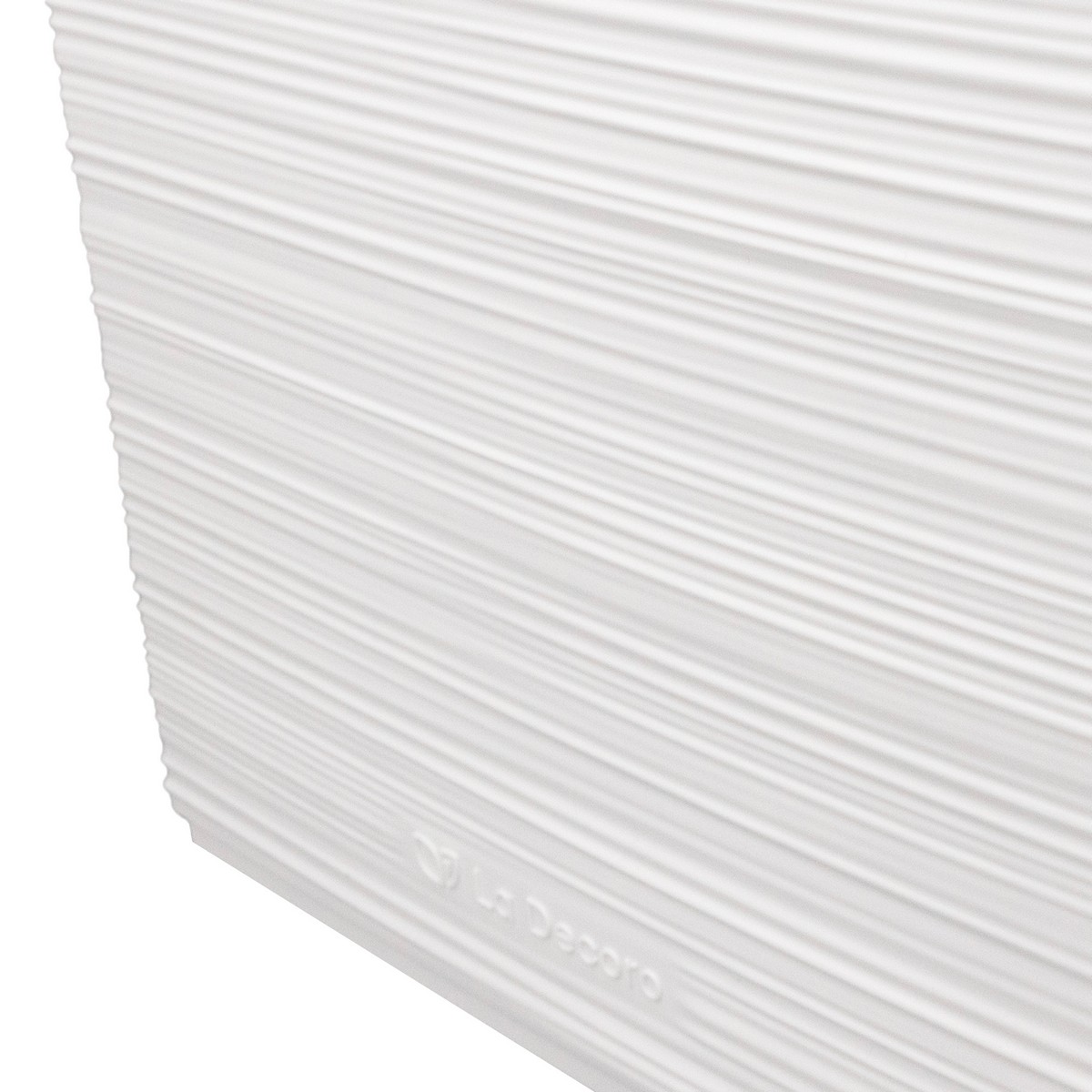 Кашпо квадратное со вставкой Ля Декоро (пластик), 32х32xH30,5см, 19л, белый в интернет-магазине флористических аксессуаров Азалия Декор