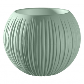 Кашпо Сфера (пластик), D21xH18см, 1,7л, нефритовый в интернет-магазине флористических аксессуаров Азалия Декор