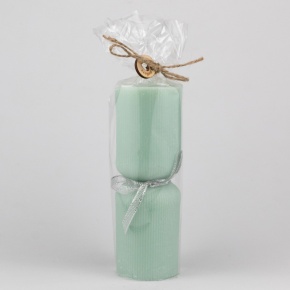 Свеча Песочные часы (61 час), D6xH16см, мятный в интернет-магазине флористических аксессуаров Азалия Декор