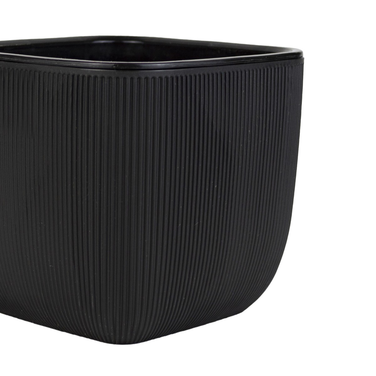 Кашпо Фабио (пластик), D14xH14см, 1,95л, черный в интернет-магазине флористических аксессуаров Азалия Декор