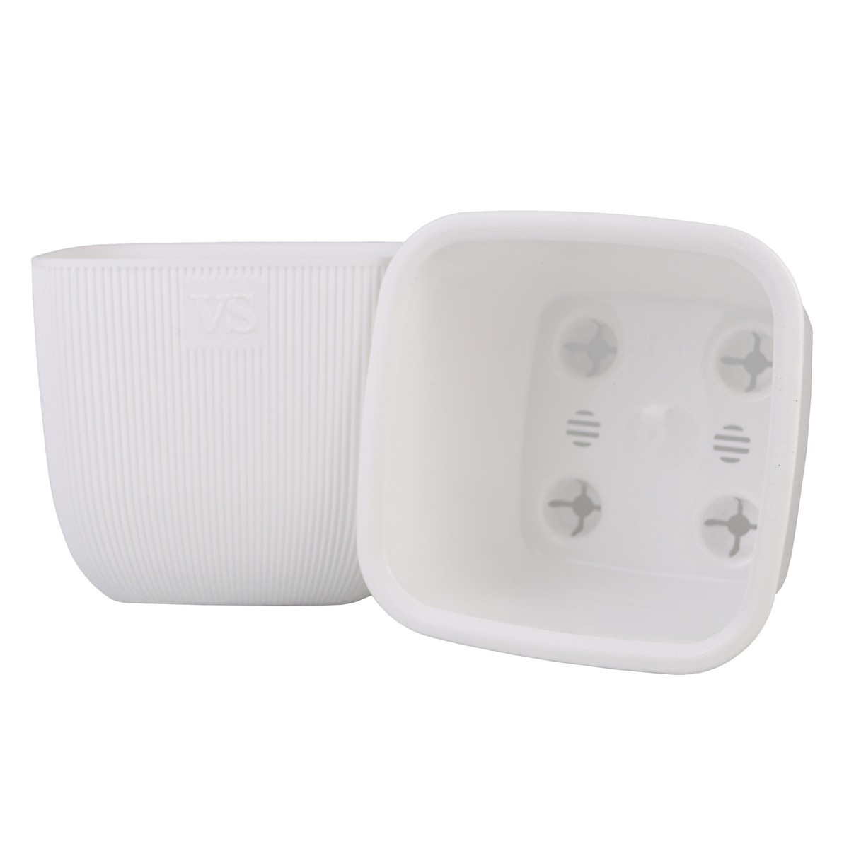 Кашпо Фабио (пластик), D19xH19см, 4,7л, белый в интернет-магазине флористических аксессуаров Азалия Декор