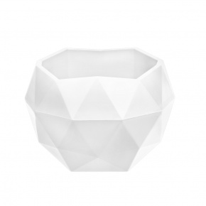 Кашпо Топаз (пластик), D12,5xH9см, 0,45л, белый в интернет-магазине флористических аксессуаров Азалия Декор