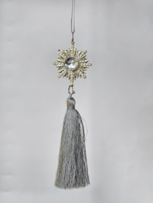 Украшение подвесное Кисточка, 20см, серебряный в интернет-магазине флористических аксессуаров Азалия Декор