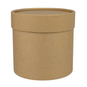 Коробка подарочная круглая, D12,5xH12,5см, натуральный в интернет-магазине флористических аксессуаров Азалия Декор