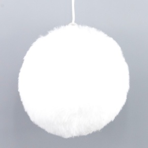 Украшение подвесное Шар, D10см, бел. в интернет-магазине флористических аксессуаров Азалия Декор