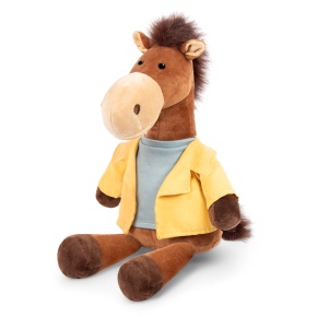 Игрушка м/н Конь Брут, 22см, коричневый в интернет-магазине флористических аксессуаров Азалия Декор