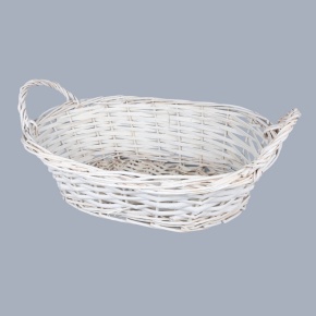 Поднос плетеный овальный (ива), 37x27xH10см, отбеленный в интернет-магазине флористических аксессуаров Азалия Декор