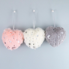 Украшение подвесное Сердце, H8х6х3см, цв. в асс. в интернет-магазине флористических аксессуаров Азалия Декор