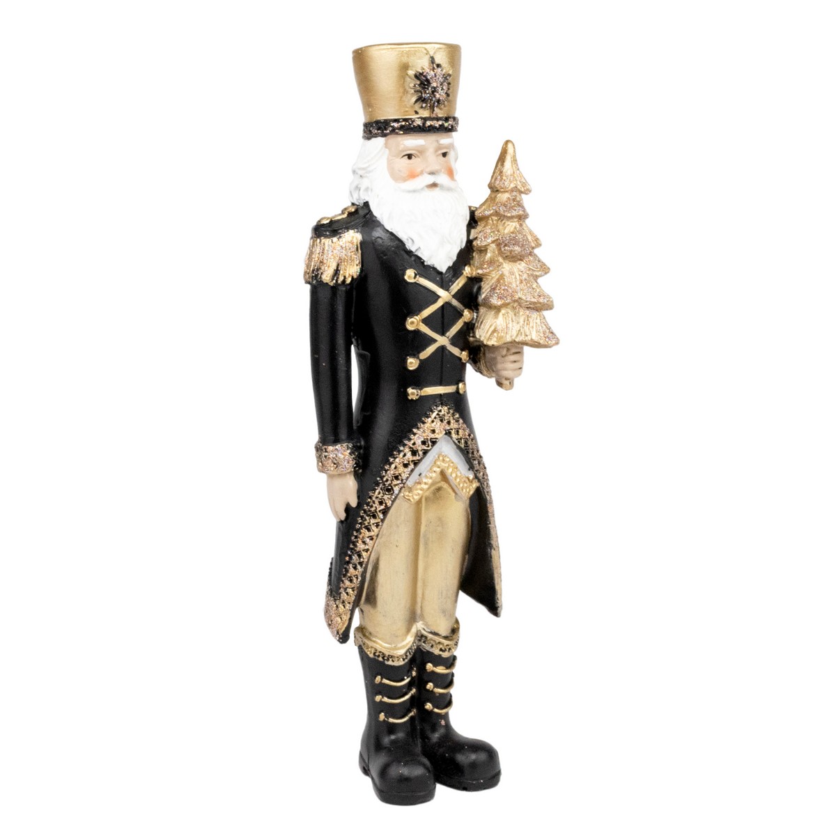 Сувенир Щелкунчик (полирезин), Н23х6,5х5см, в асс., черный/золотой в интернет-магазине флористических аксессуаров Азалия Декор