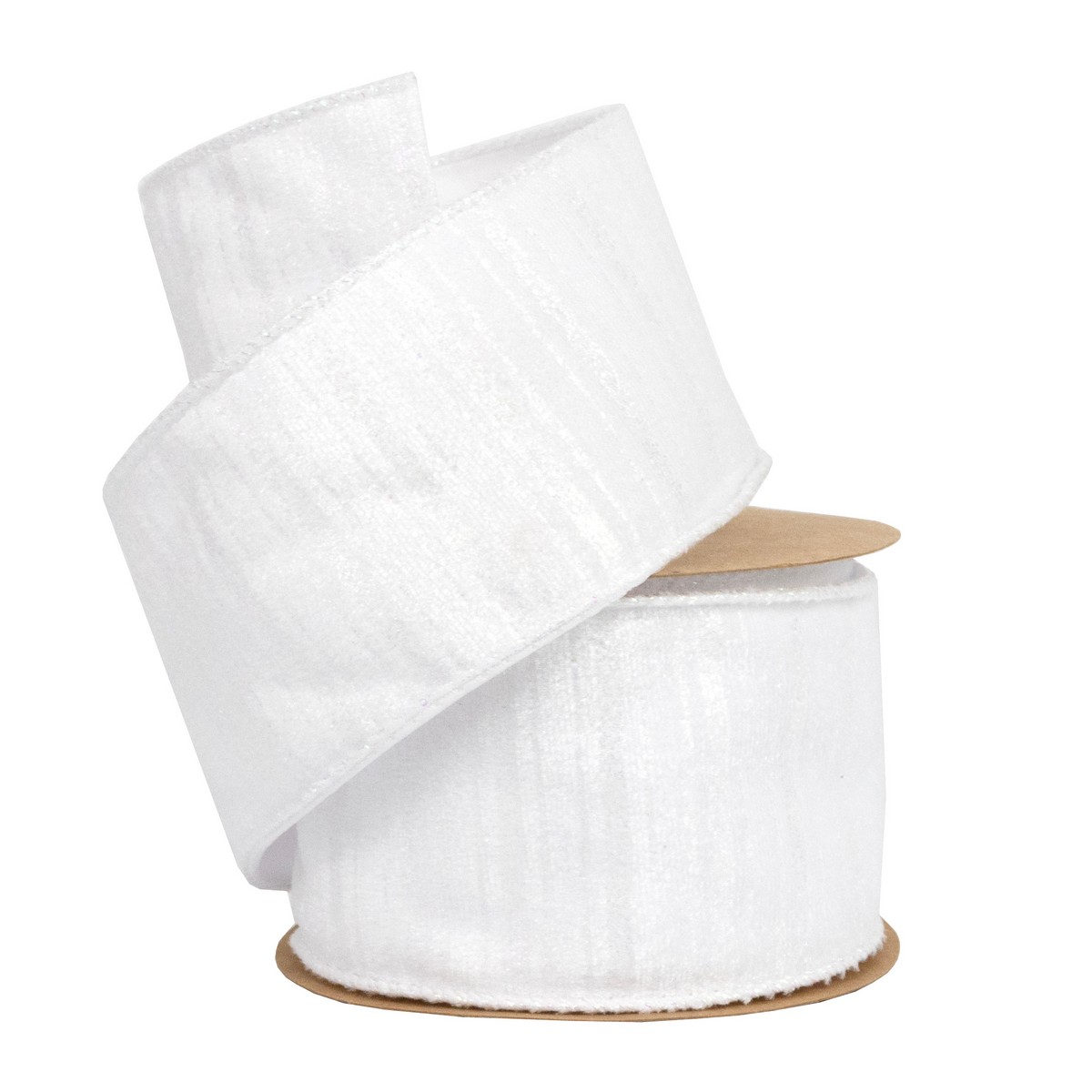 Лента Полосы (полиэстер), 63 мм 5 м, белый/серебряный в интернет-магазине флористических аксессуаров Азалия Декор