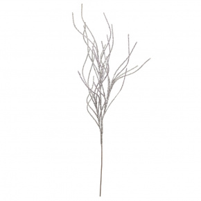 Ветка декоративная с глиттером, 88см, серебряный в интернет-магазине флористических аксессуаров Азалия Декор