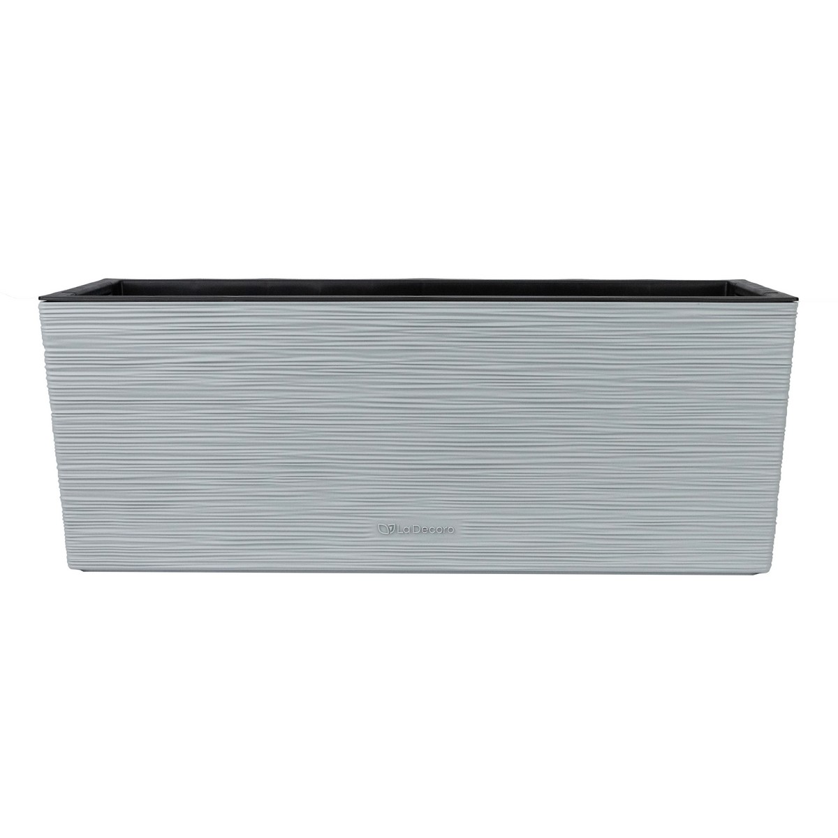 Кашпо балконное со вставкой Ля Декоро (пластик), 50,5х19,5xH19см, 10л, серый в интернет-магазине флористических аксессуаров Азалия Декор