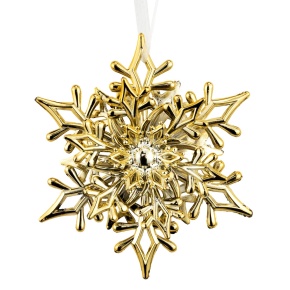 Украшение подвесное Звезда, 11х11см, золотой в интернет-магазине флористических аксессуаров Азалия Декор