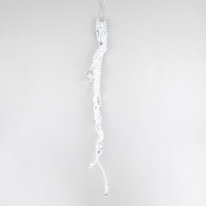 Украшение подвесное Сосулька (пластик), 55см, белый в интернет-магазине флористических аксессуаров Азалия Декор