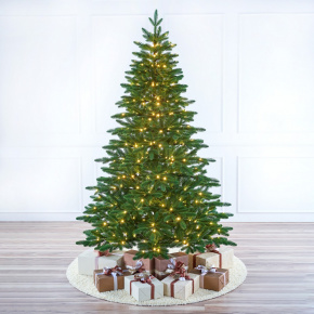 Ель искусственная с лампочками Смоленская (PE), 2,1м, зеленый в интернет-магазине флористических аксессуаров Азалия Декор