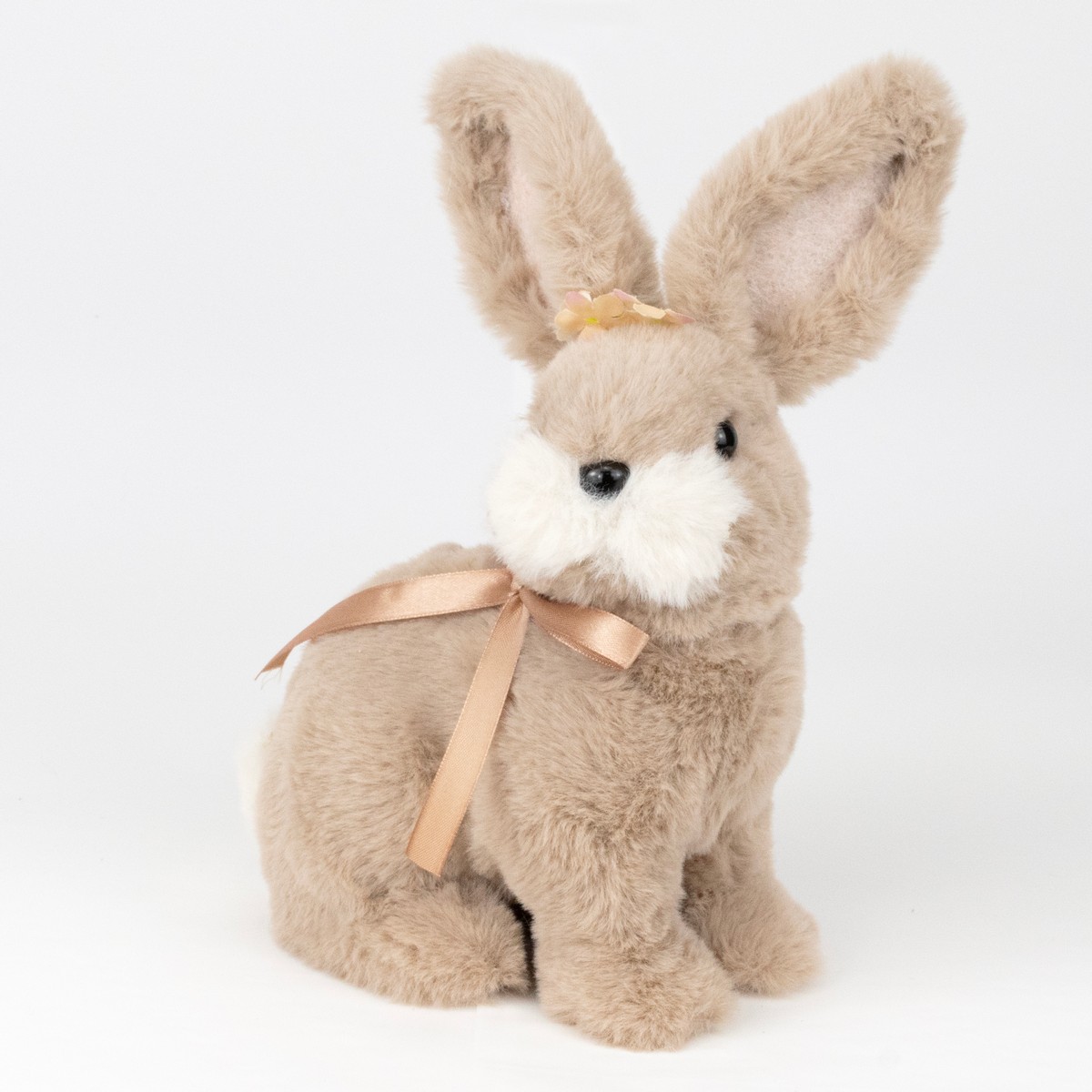 Сувенир Заяц (пенопласт/текстиль), H20x15x10см, коричневый в интернет-магазине флористических аксессуаров Азалия Декор