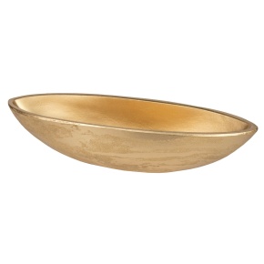 Кашпо Лодка (керамика), D60xН18см, золотой в интернет-магазине флористических аксессуаров Азалия Декор