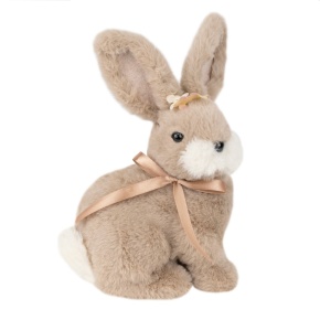 Сувенир Заяц (пенопласт/текстиль), H20x15x10см, коричневый в интернет-магазине флористических аксессуаров Азалия Декор