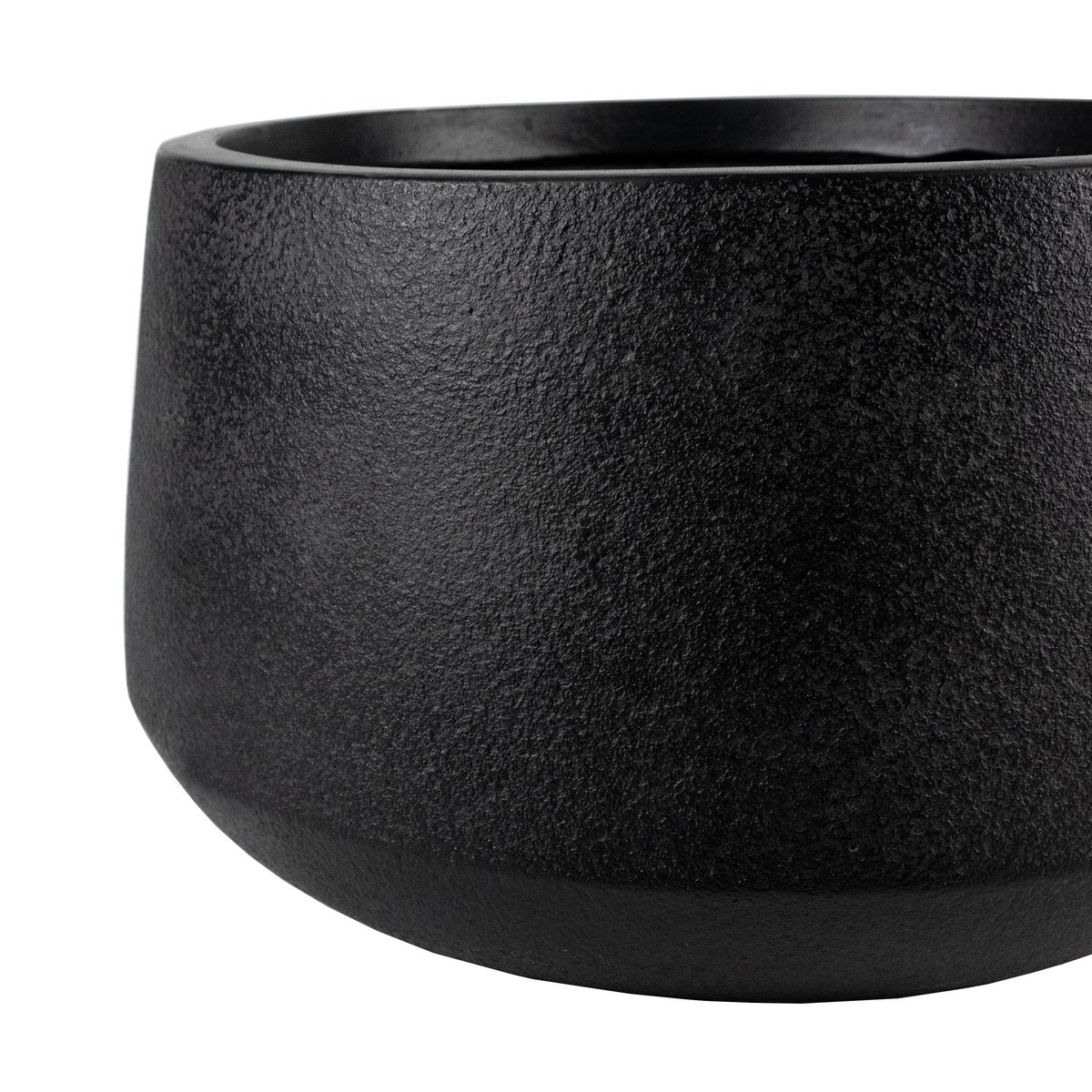 Кашпо Сэнд (файбергласс), D24xH14,5см, черный в интернет-магазине флористических аксессуаров Азалия Декор