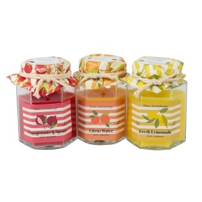 Свеча в банке с крышкой ароматическая (стекло), H8x6x6см, цв. в асс. в интернет-магазине флористических аксессуаров Азалия Декор