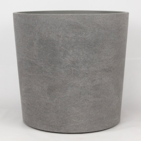 Кашпо Замша (бетон), D37xH33см, 25л, серый в интернет-магазине флористических аксессуаров Азалия Декор