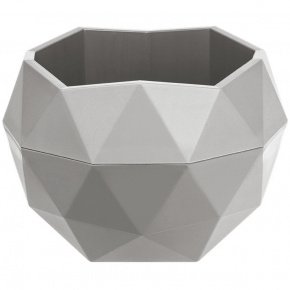 Кашпо Топаз (пластик), D22xH15см, 2,5л, серый в интернет-магазине флористических аксессуаров Азалия Декор