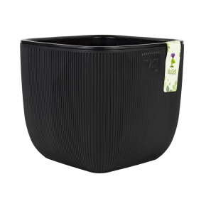 Кашпо Фабио (пластик), D14xH14см, 1,95л, черный в интернет-магазине флористических аксессуаров Азалия Декор