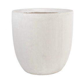 Кашпо Стоун (файбергласс), D35xH34,5см, белый в интернет-магазине флористических аксессуаров Азалия Декор