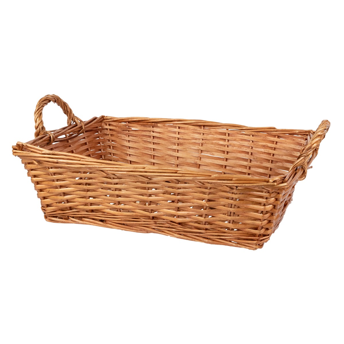 Поднос плетеный прямоугольный (ива), 43x34xH12см, светло-коричневый в интернет-магазине флористических аксессуаров Азалия Декор