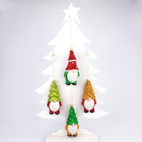 Украшенеи подвесное Гном (пластик), 12,5х4,5х7см, цв. в асс. в интернет-магазине флористических аксессуаров Азалия Декор