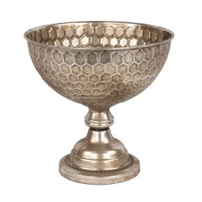 Вазон (металл), D25,5xH25см, серебряный в интернет-магазине флористических аксессуаров Азалия Декор